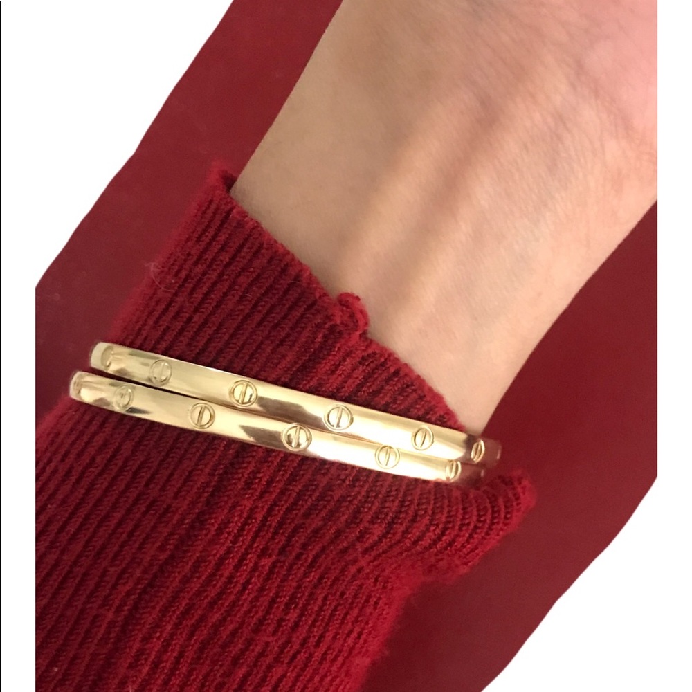 Gold Filled Dainty Bangles (set of 2) - Picture 4 of 4